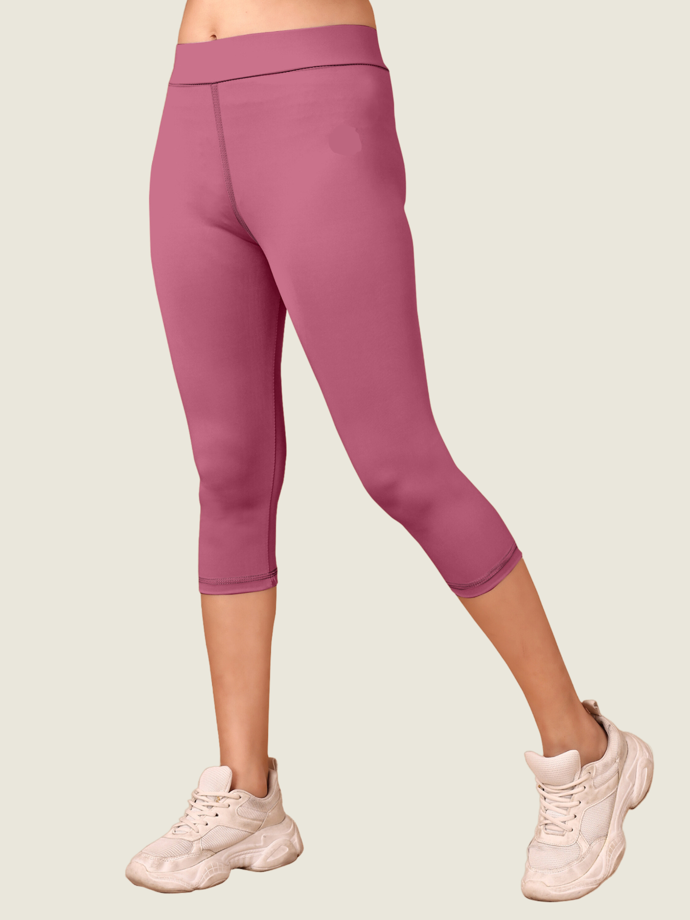 Core Crop 3/4 Leggings (Blush Mauve) wogo fit®