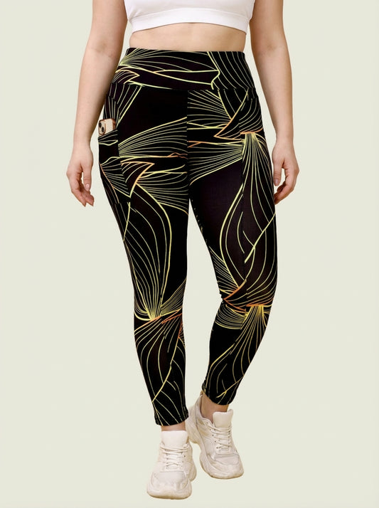 Midnight Meadow Printed Tights