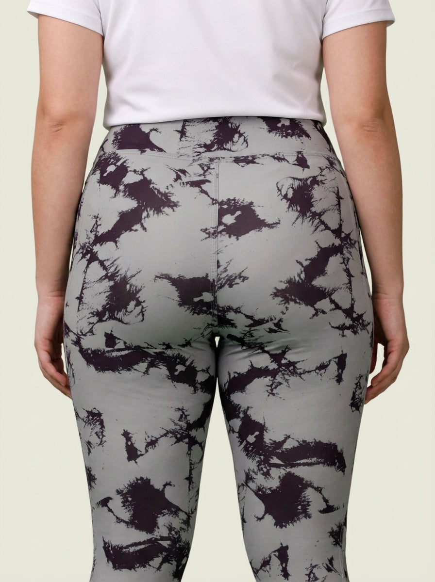 Silver Smoke Printed Tights