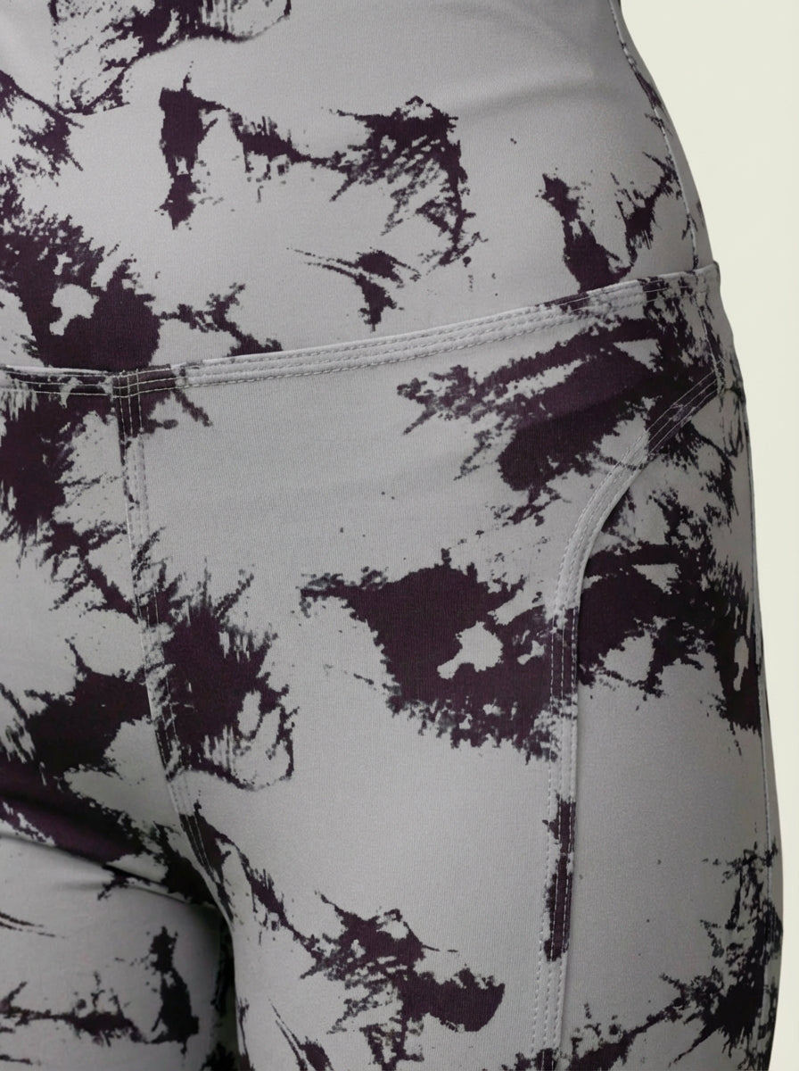 Silver Smoke Printed Tights