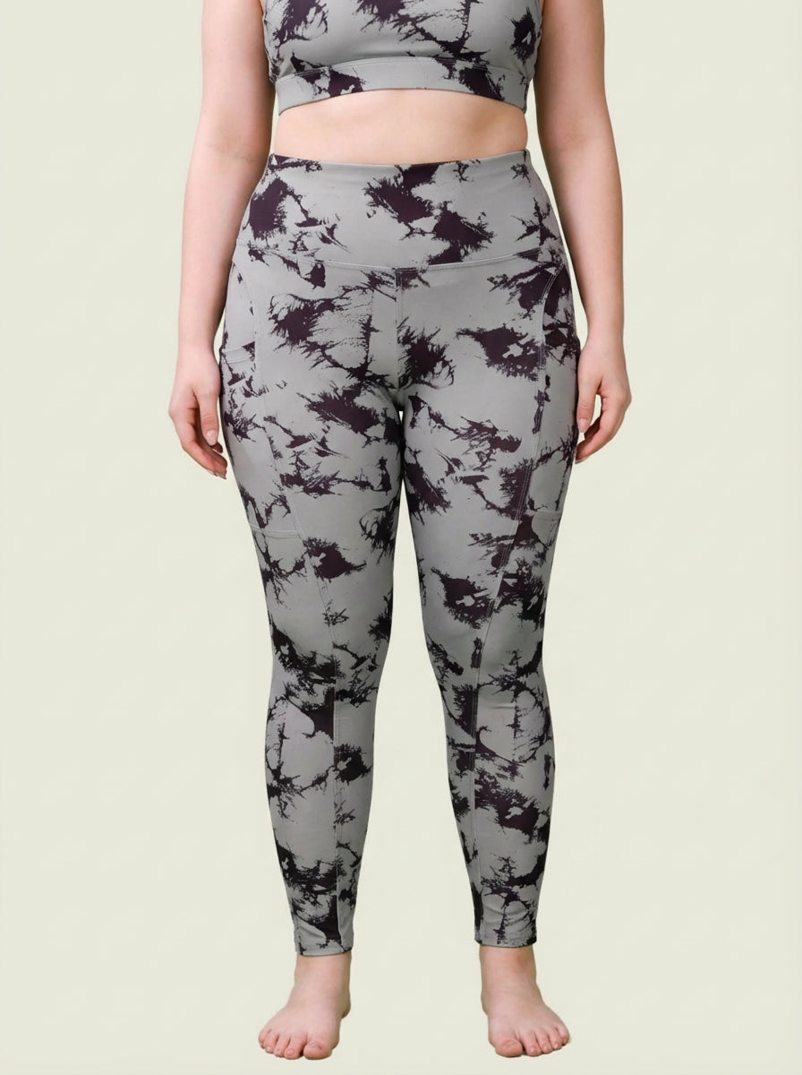 Silver Smoke Printed Tights