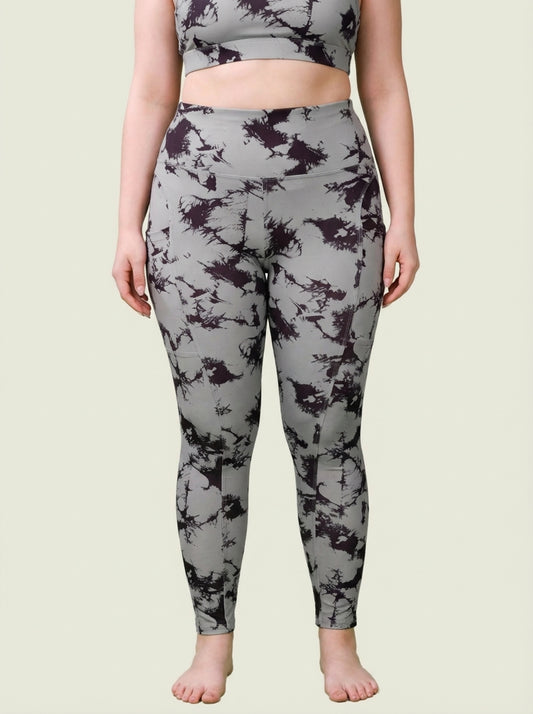 Silver Smoke Printed Tights