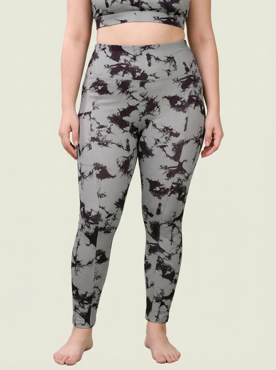 Silver Smoke Printed Tights