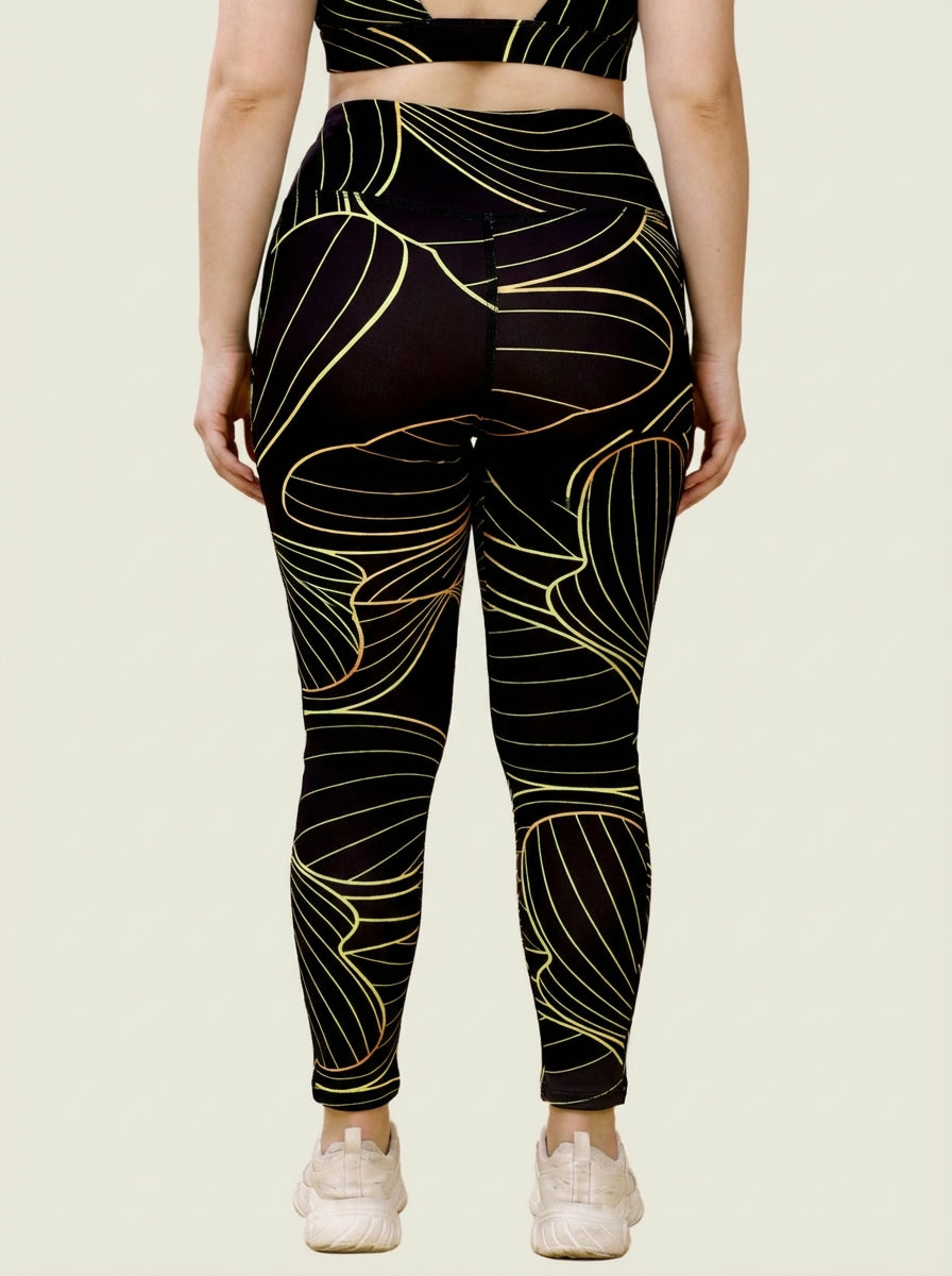 Midnight Meadow Printed Tights