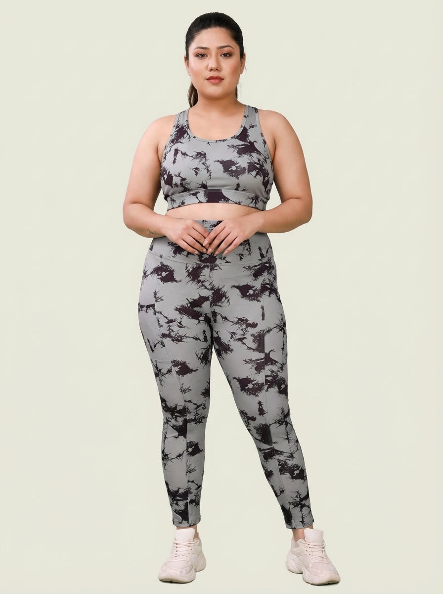 Silver Smoke Printed Tights