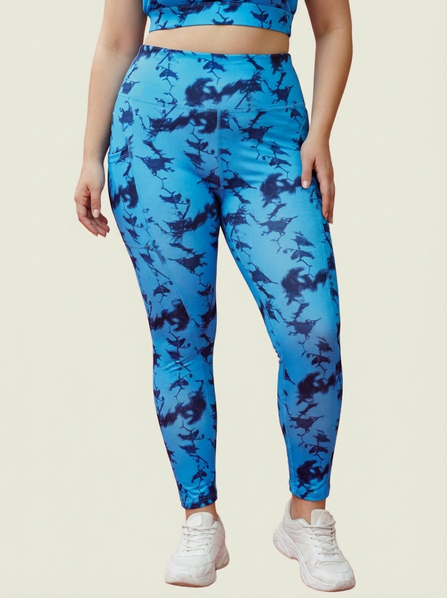 Ocean Twilight Printed Tights
