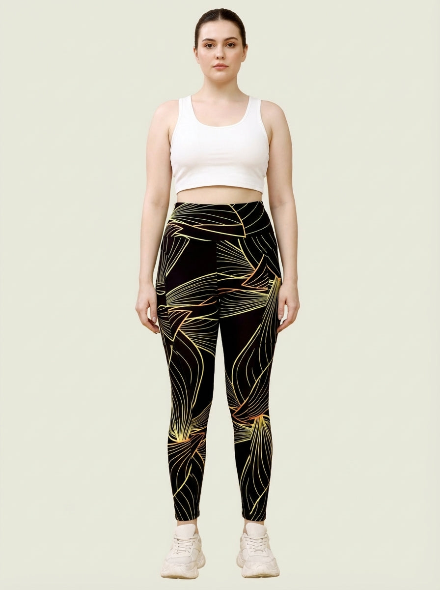 Midnight Meadow Printed Tights