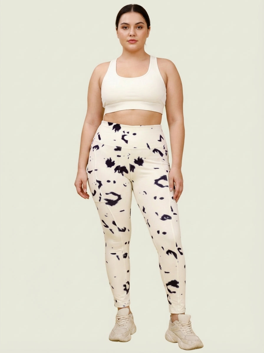 Cloud Steel Printed Tights