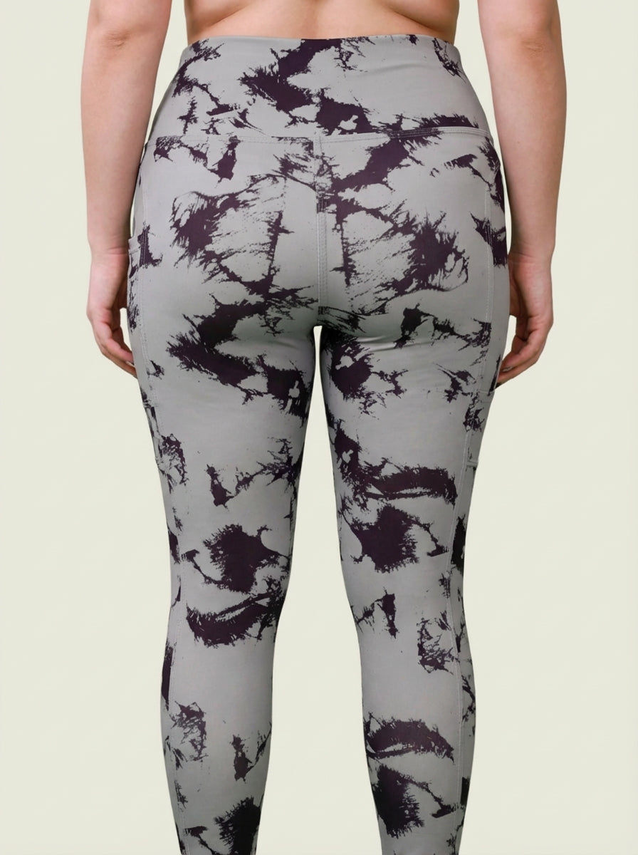 Silver Smoke Printed Tights