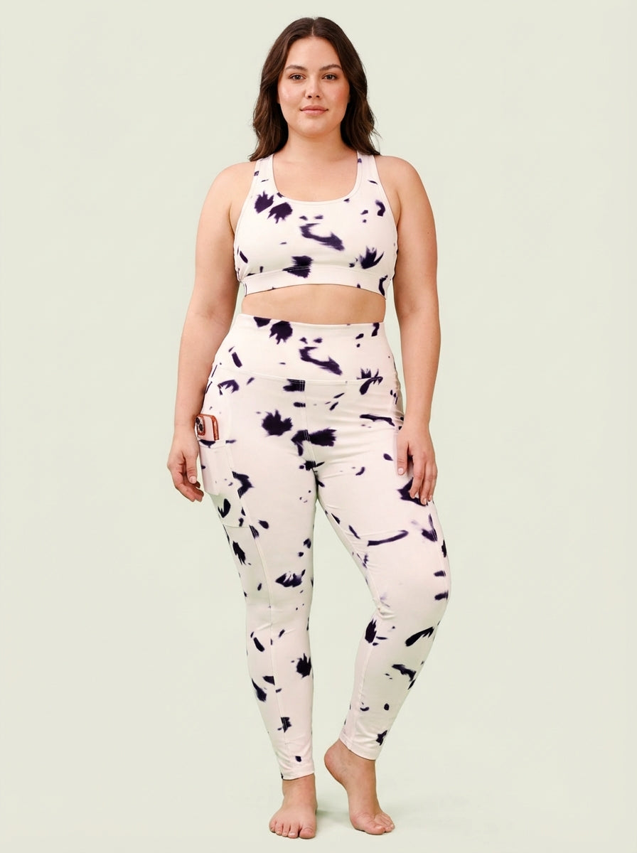 Cloud Steel Printed Tights