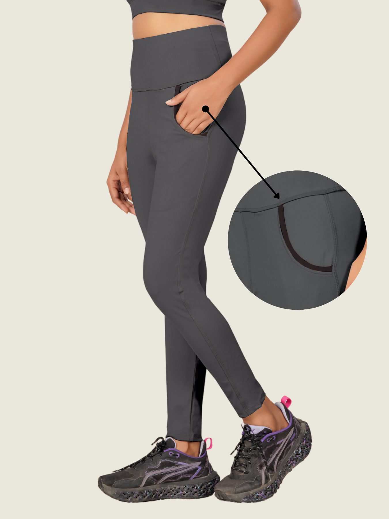 Charcoal Steel PocketFlex Leggings