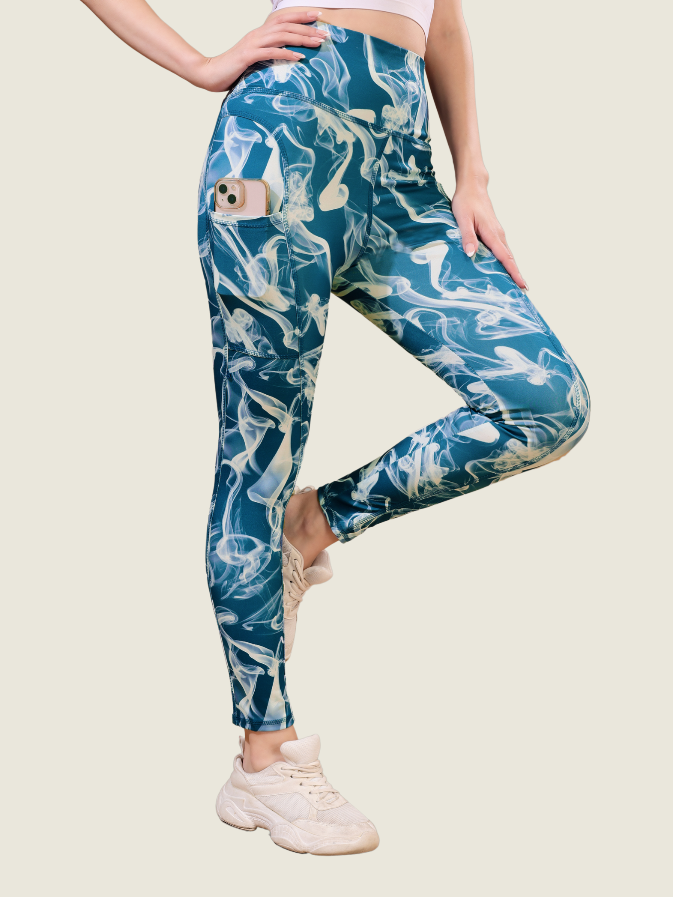 Skyline Blue Active Leggings