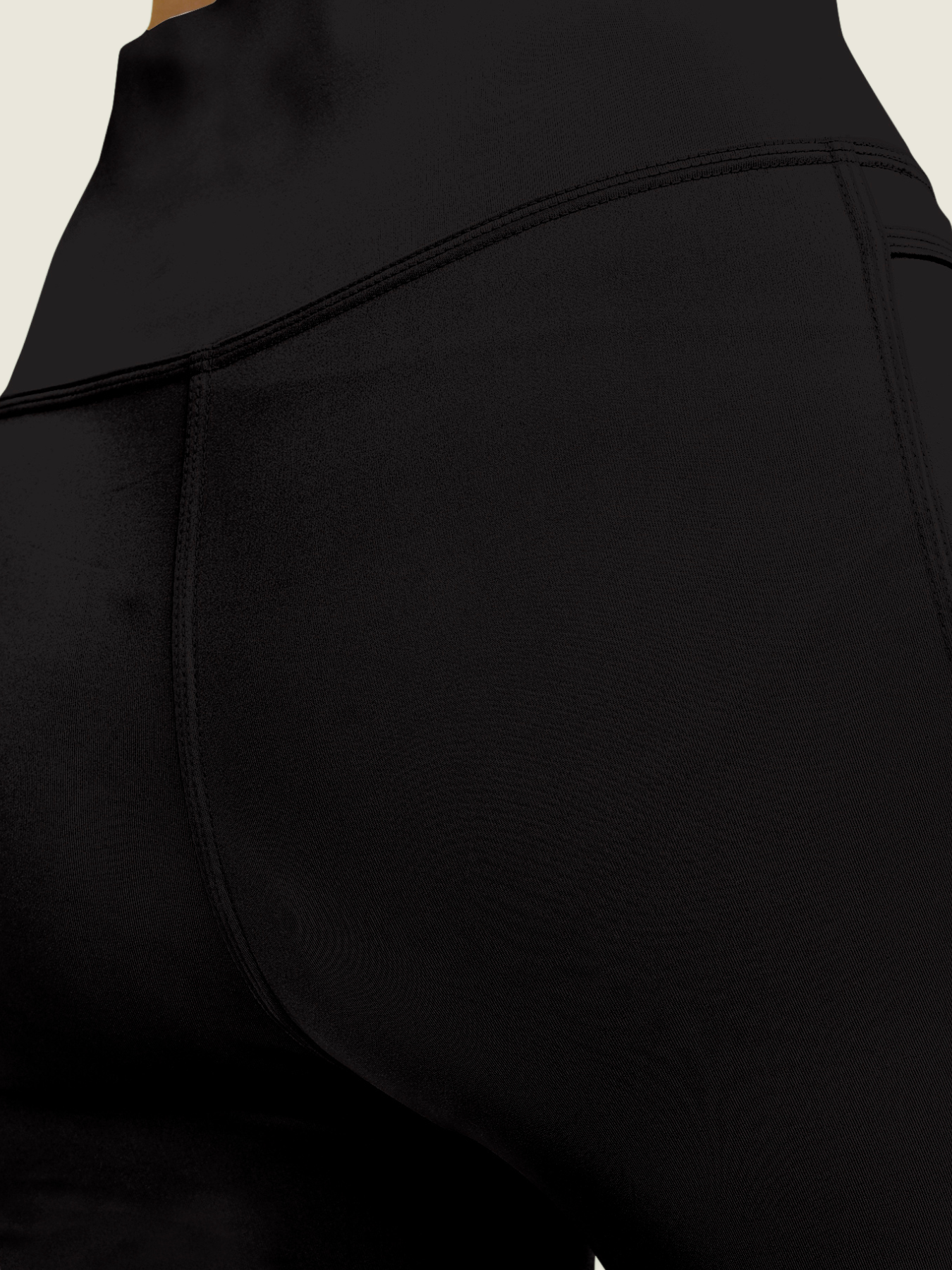 High-Waist Active Shorts (Jet Black)