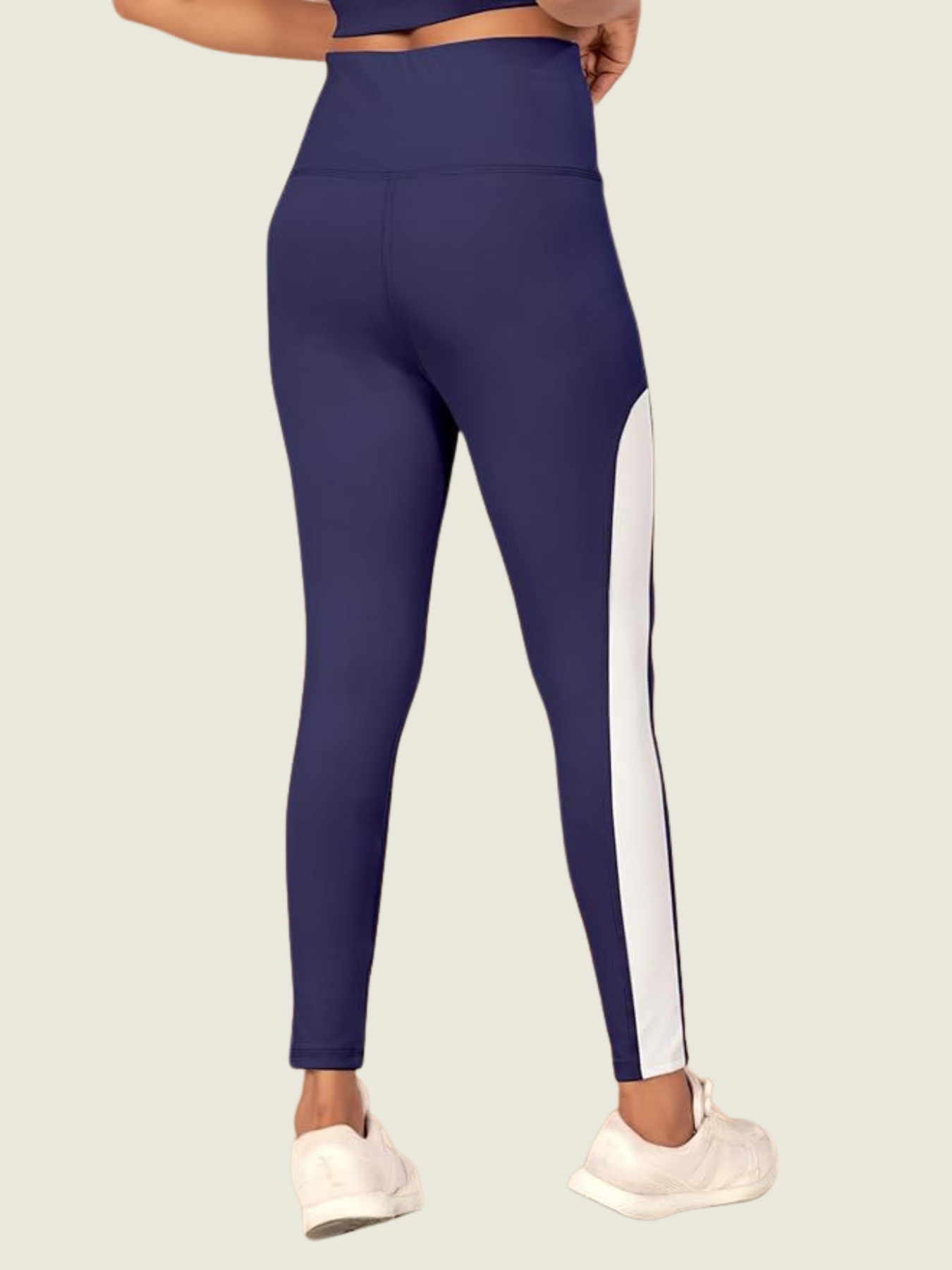 High-Rise Side Panel Yoga Tights – Midnight Purple