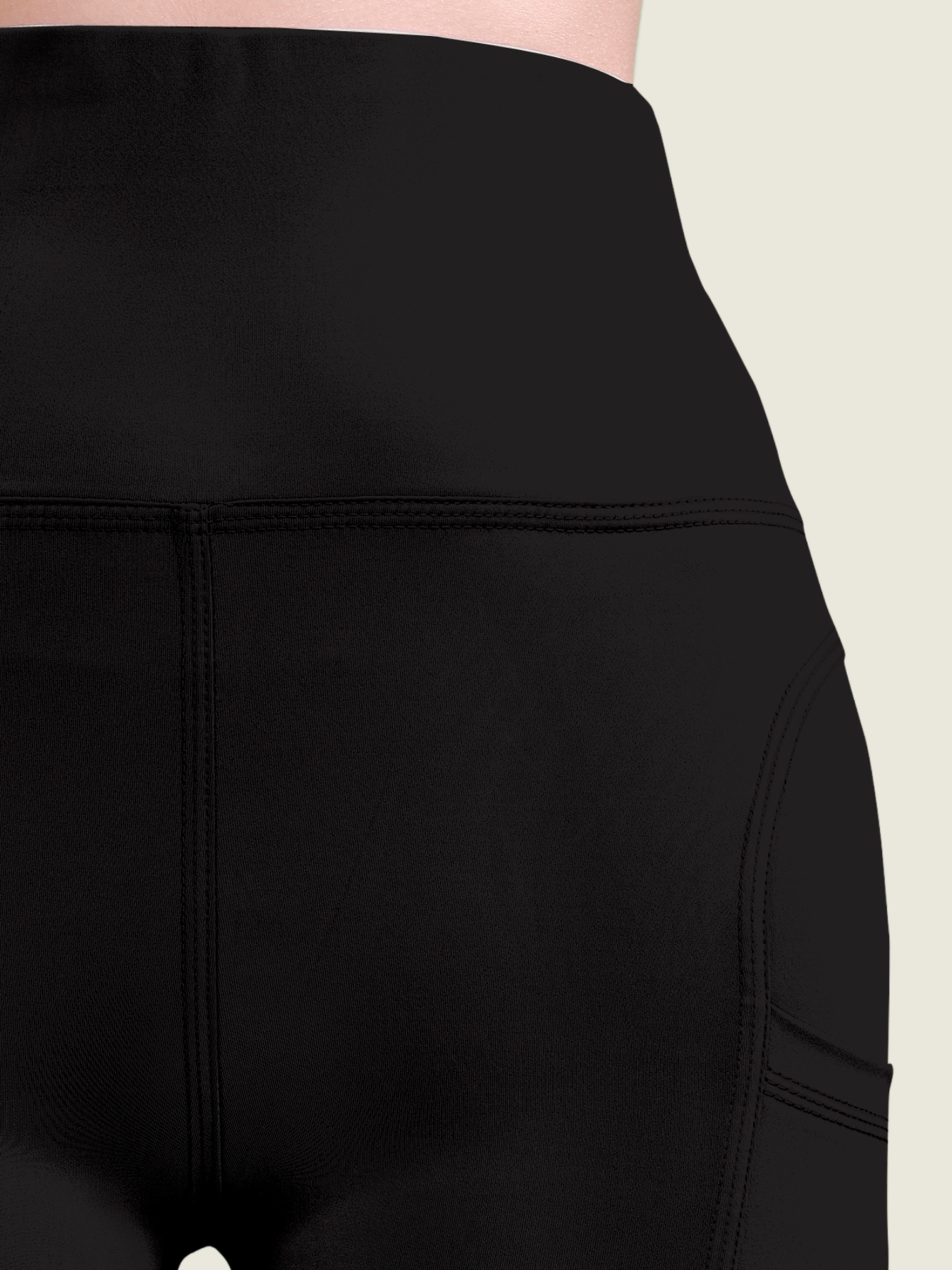 High-Waist Active Shorts (Jet Black)