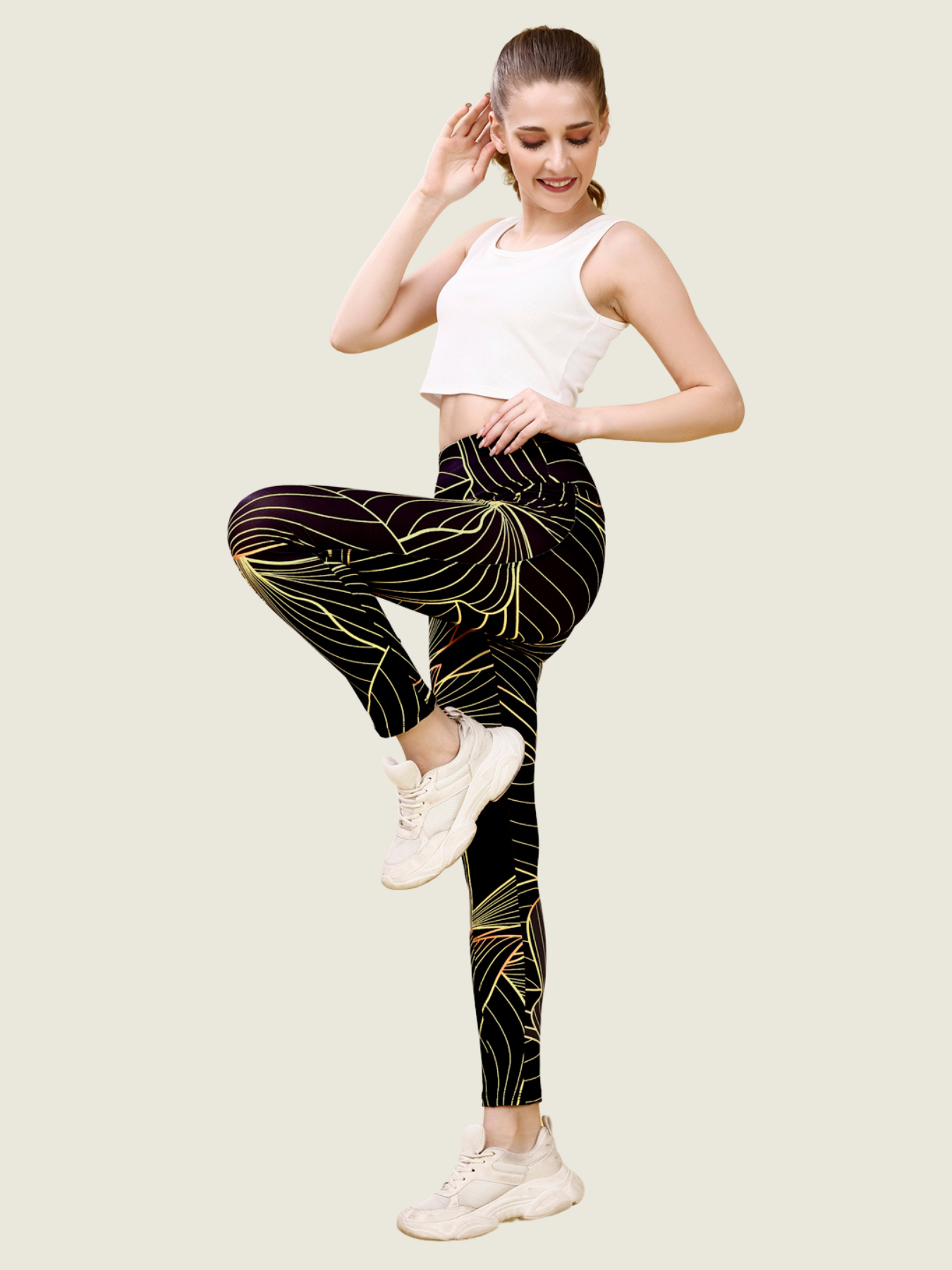 Midnight Meadow Printed Tights