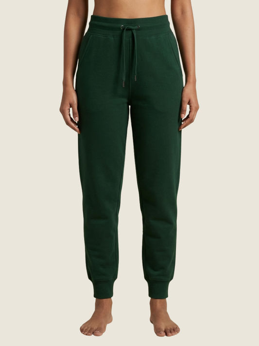 Pure Cotton Joggers – Bottle Green