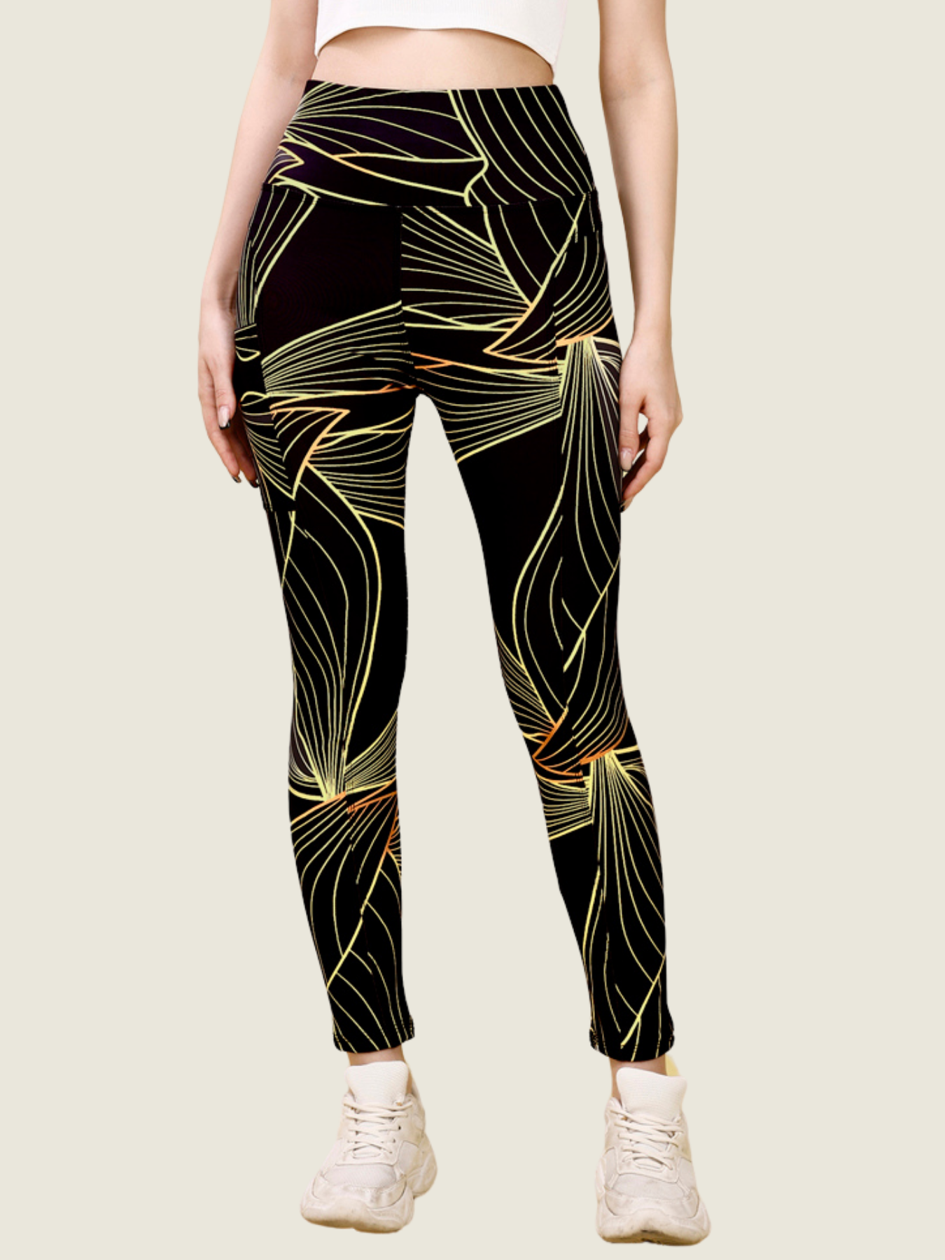 Midnight Meadow Printed Tights