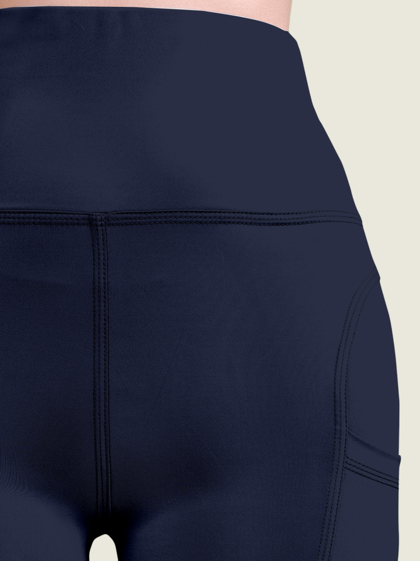 High-Waist Active Shorts (Deep Teal)