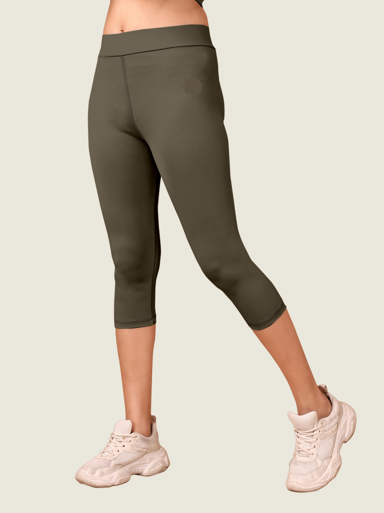 Core Crop 3/4 Leggings (Forest Green)