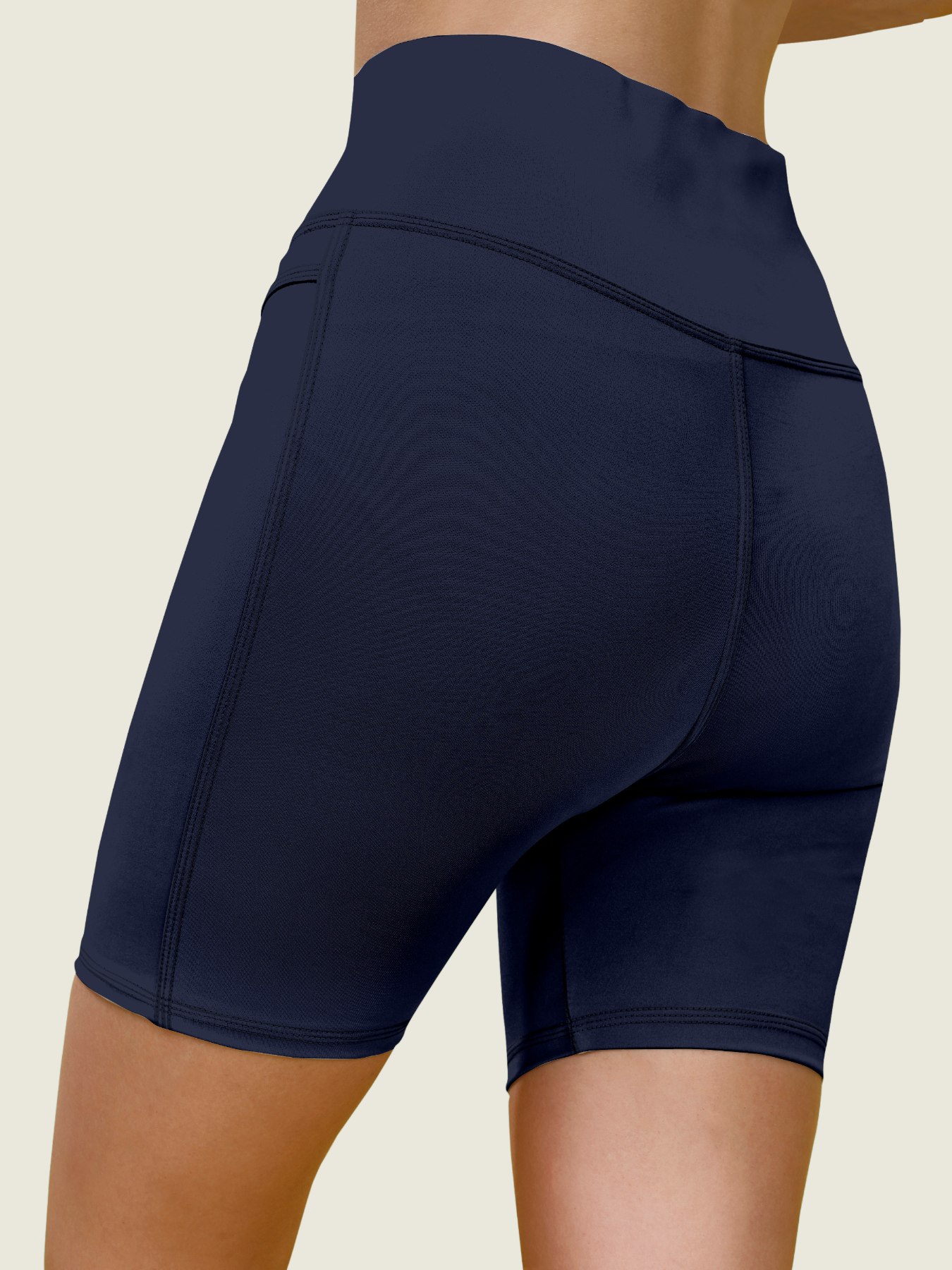 High-Waist Active Shorts (Deep Teal)