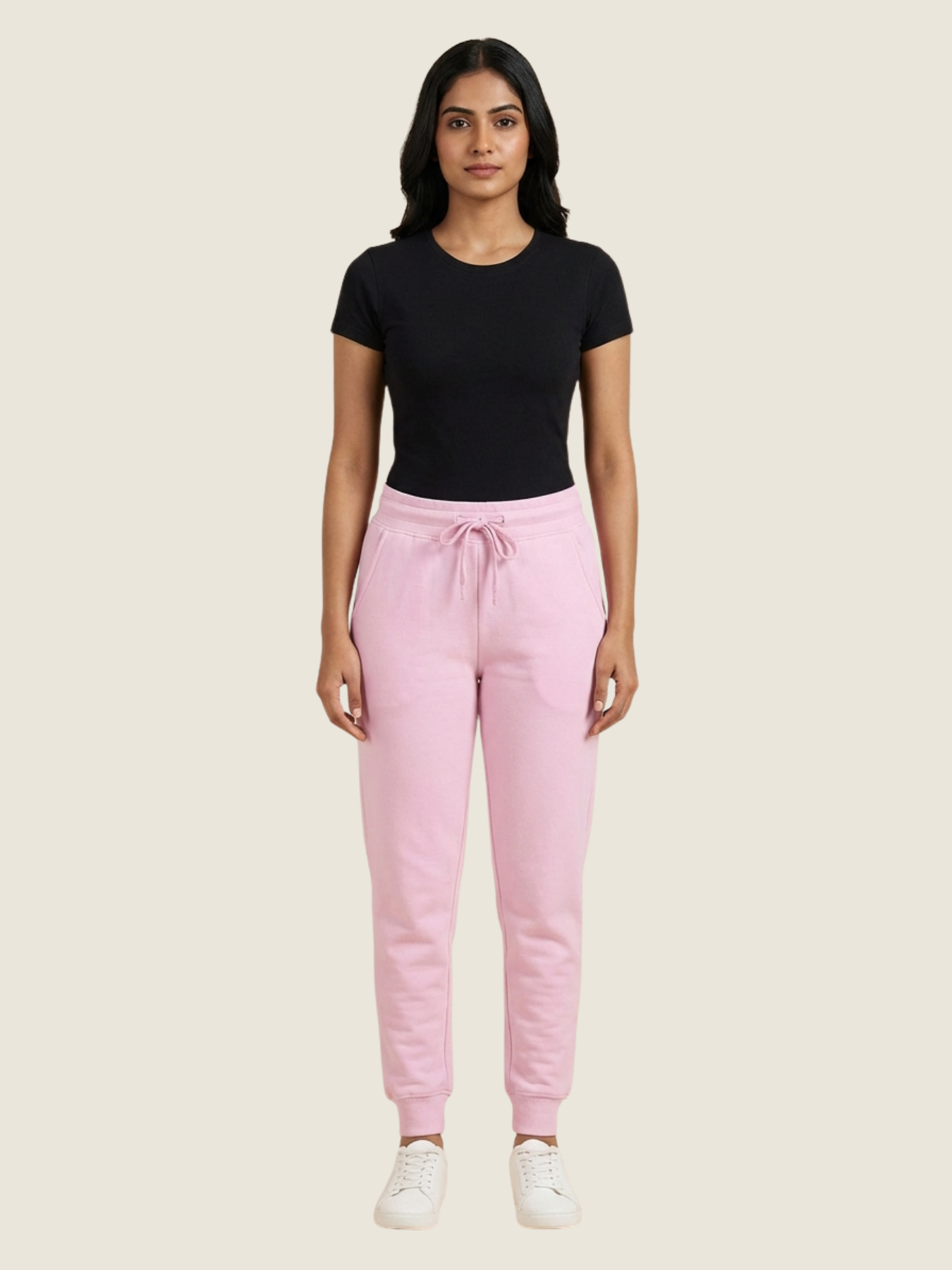 Pure Cotton Joggers – Baby Pink