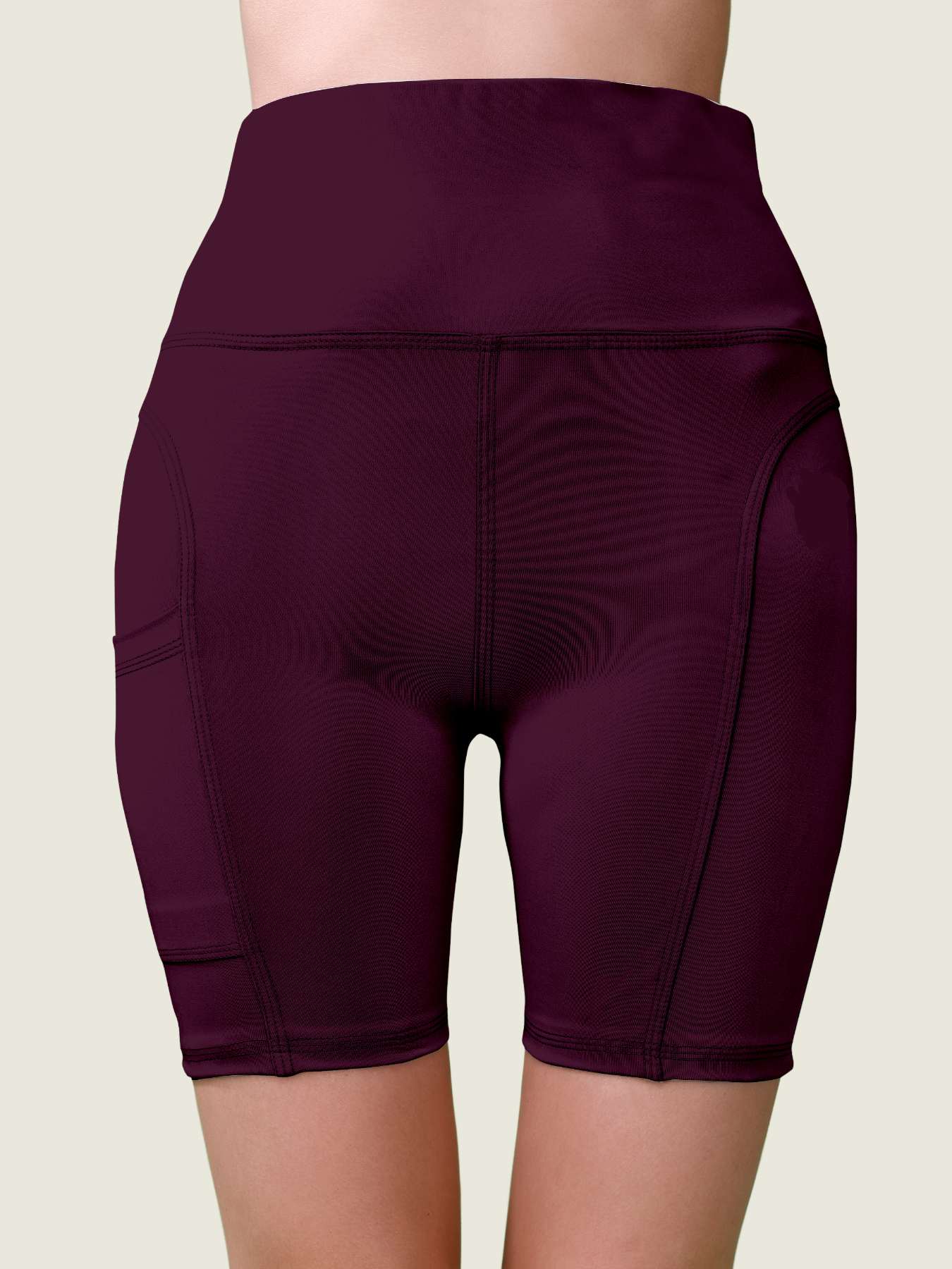 High-Waist Active Shorts (Midnight Black)