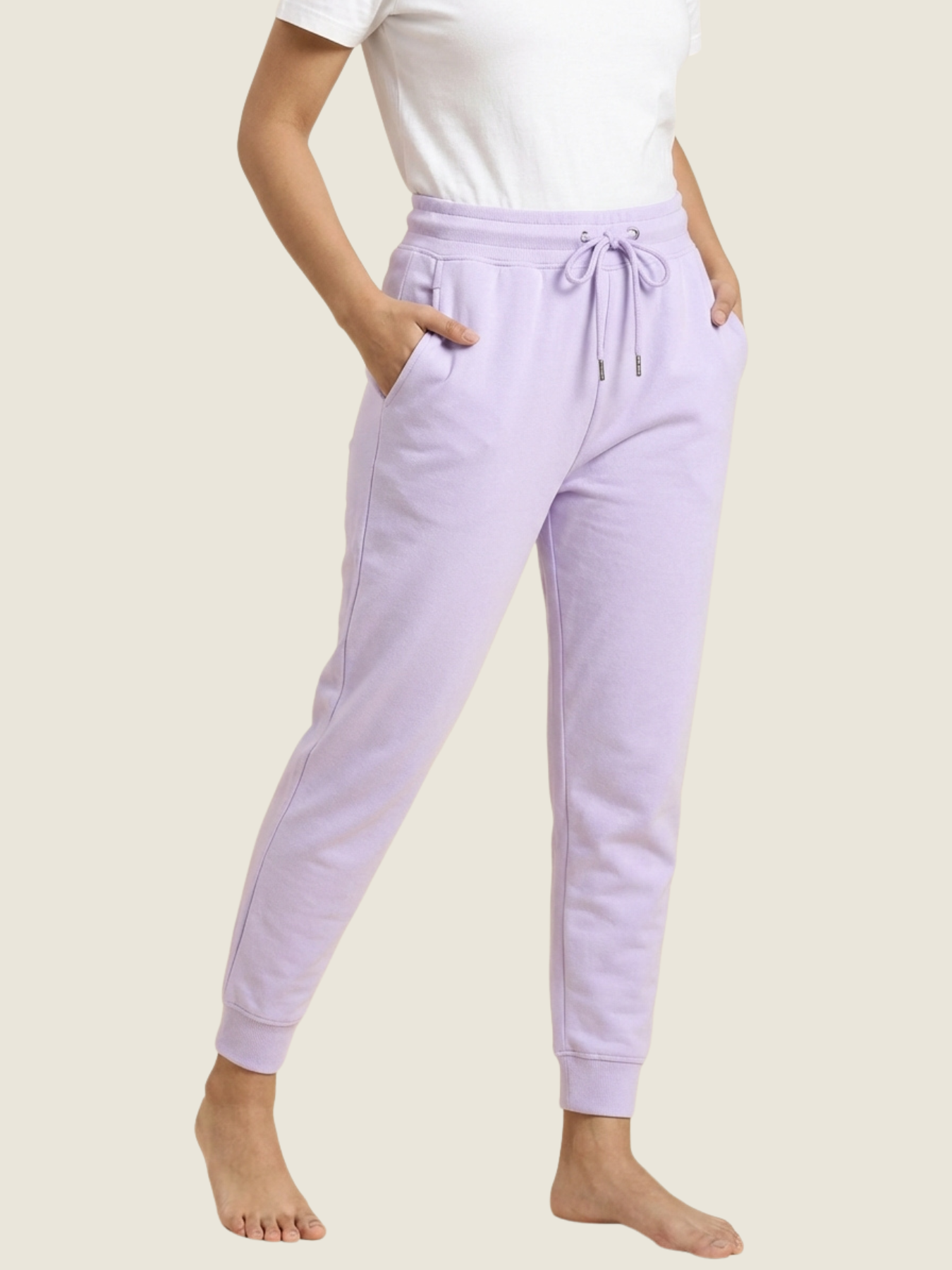 Pure Cotton Joggers – Lavender