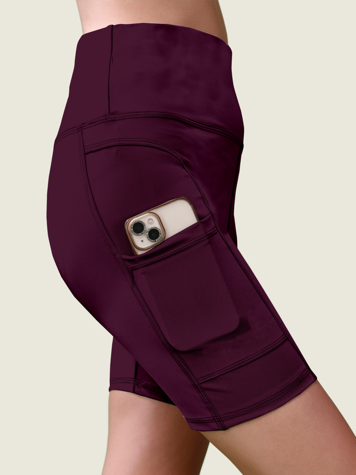 High-Waist Active Shorts (Midnight Black)