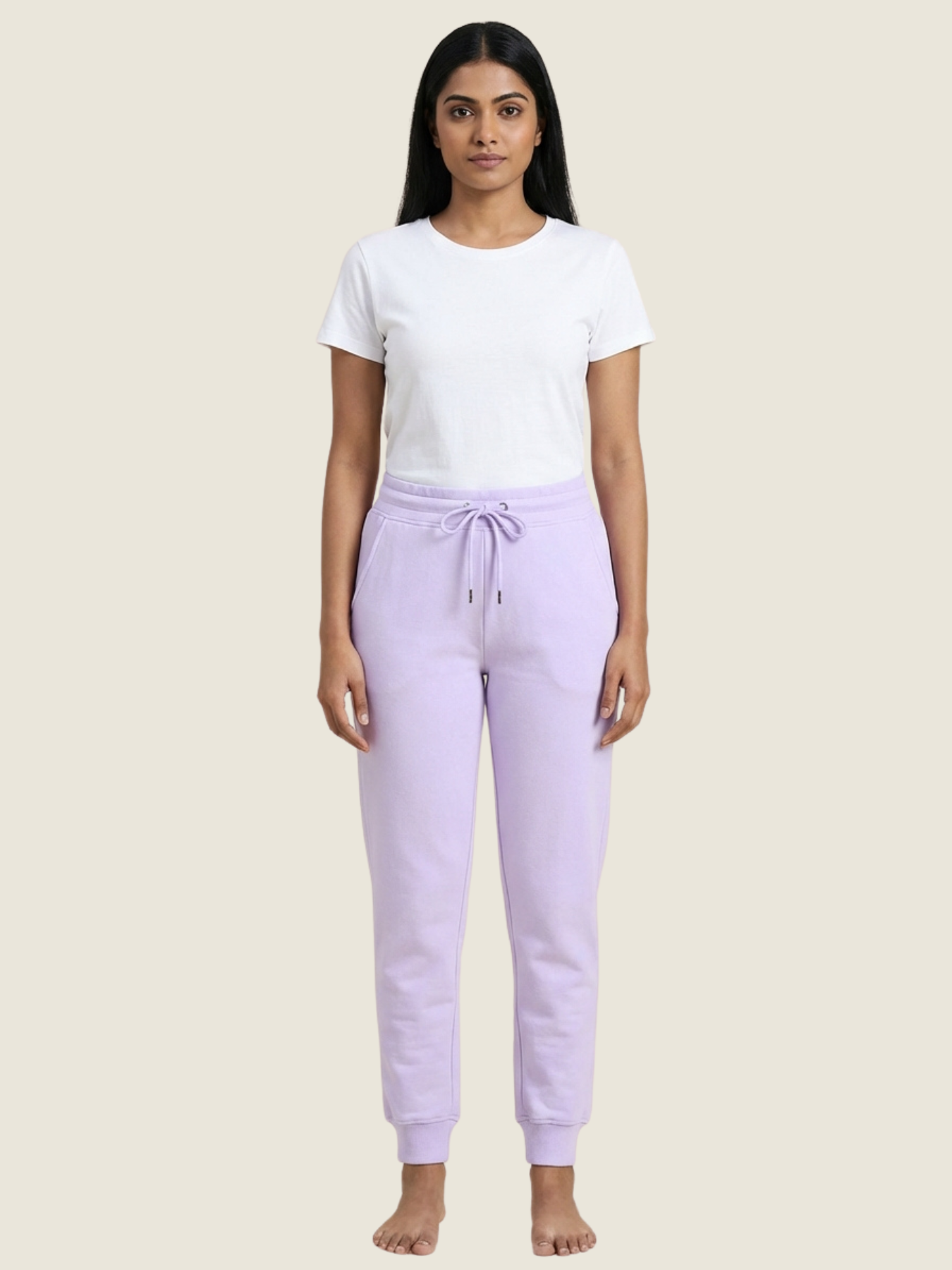 Pure Cotton Joggers – Lavender