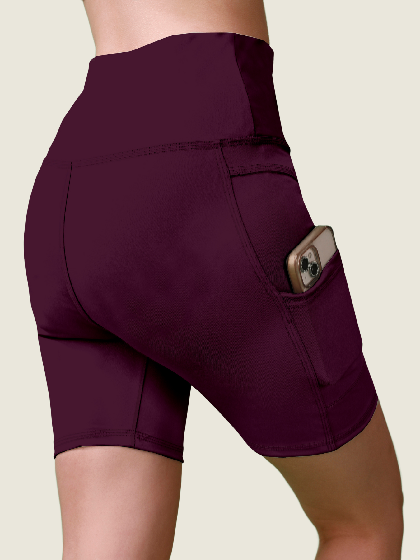 High-Waist Active Shorts (Midnight Black)