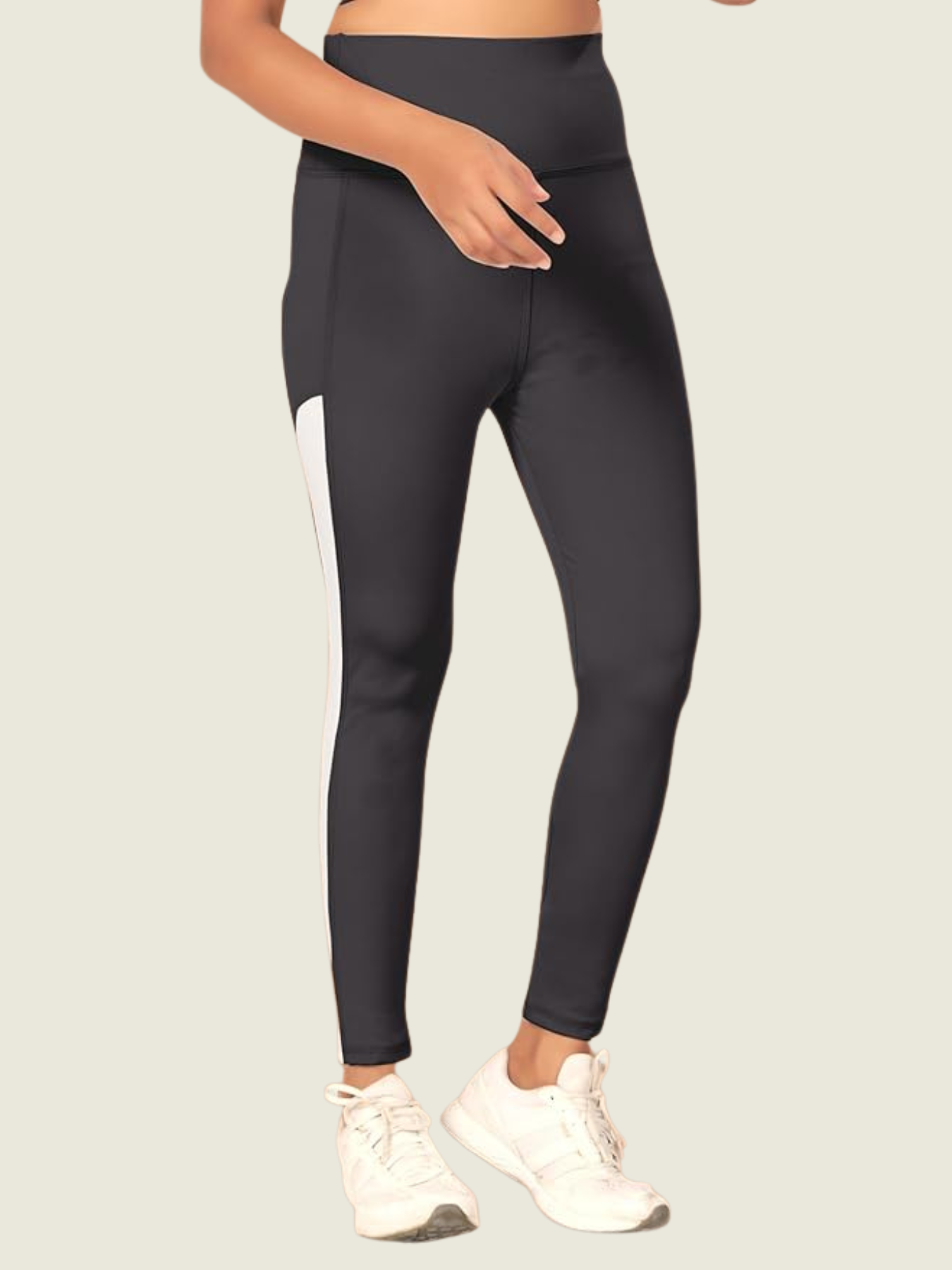 High-Rise Side Panel Yoga Tights – Classic Black