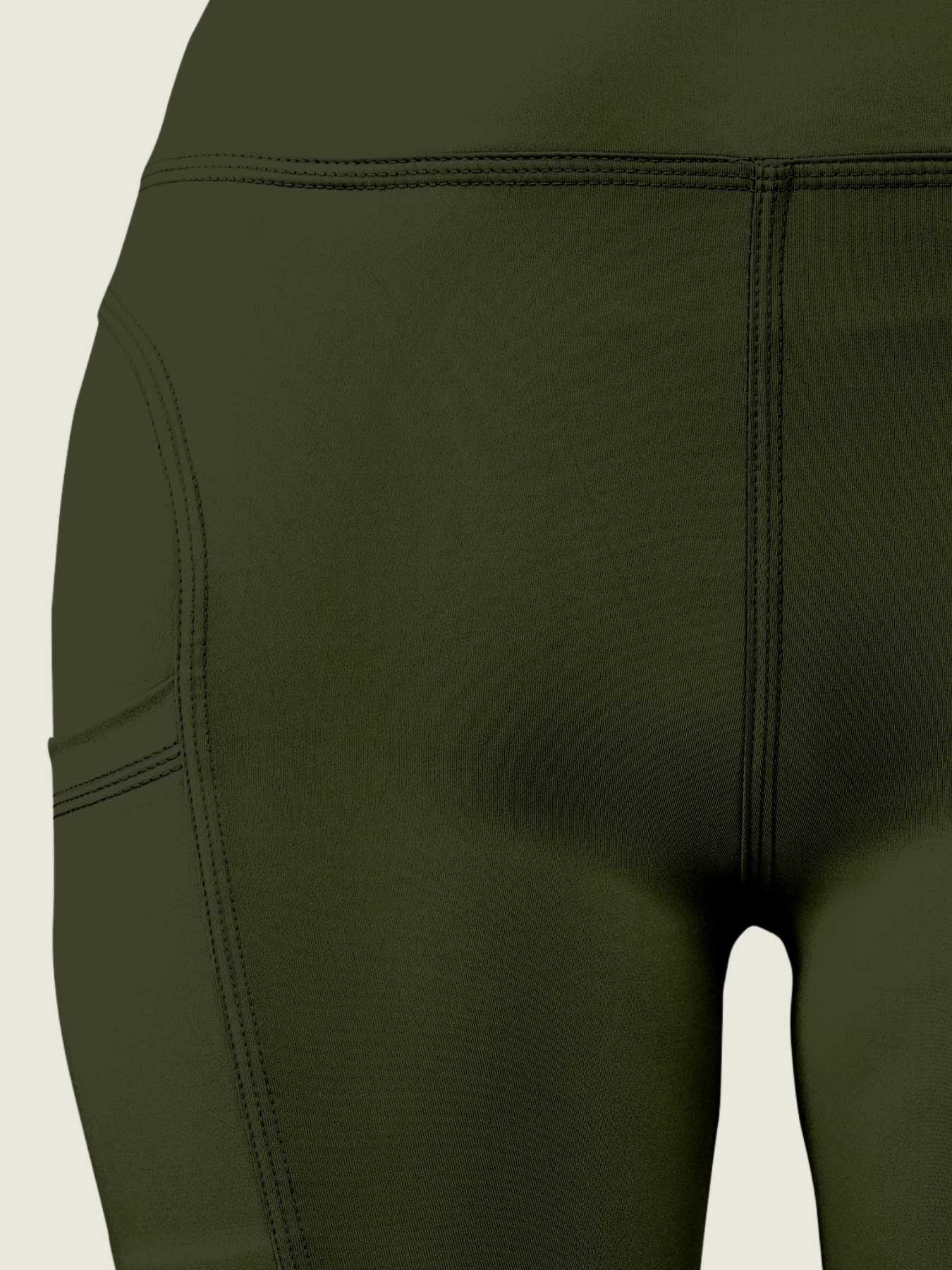 High-Waist Active Shorts (Forest Green)