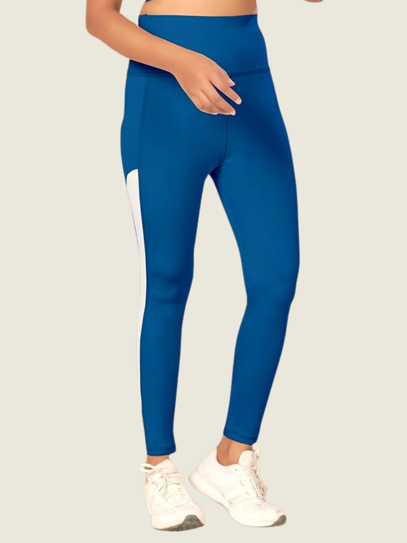 High-Rise Side Panel Yoga Tights – Royal Blue