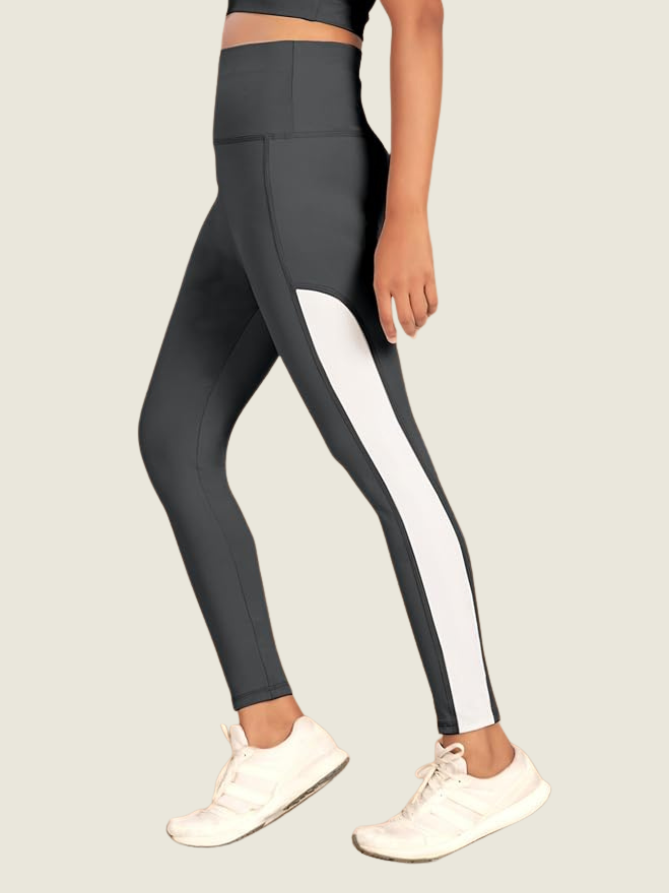 High-Rise Side Panel Yoga Tights – Slate Graphite