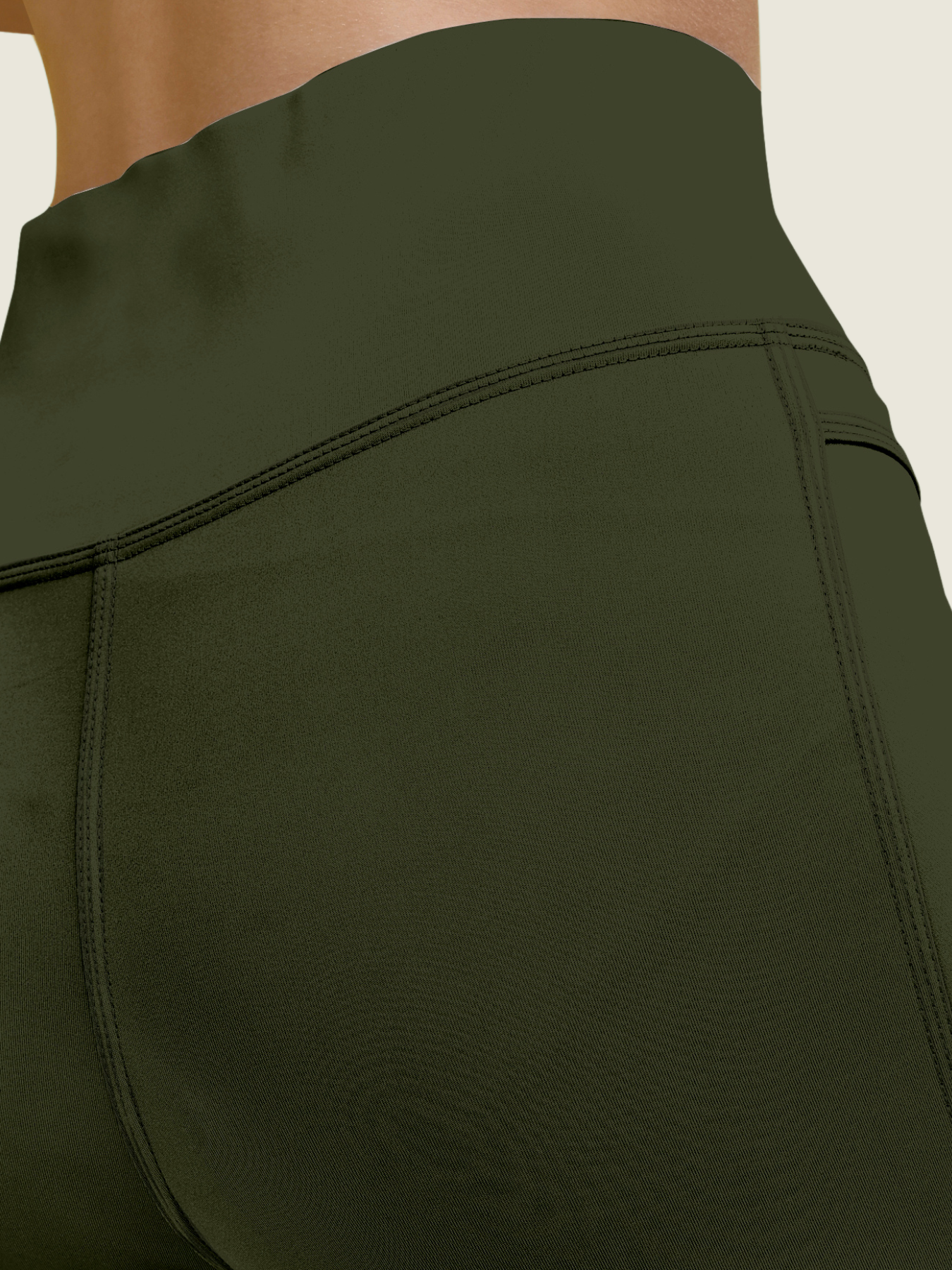 High-Waist Active Shorts (Forest Green)