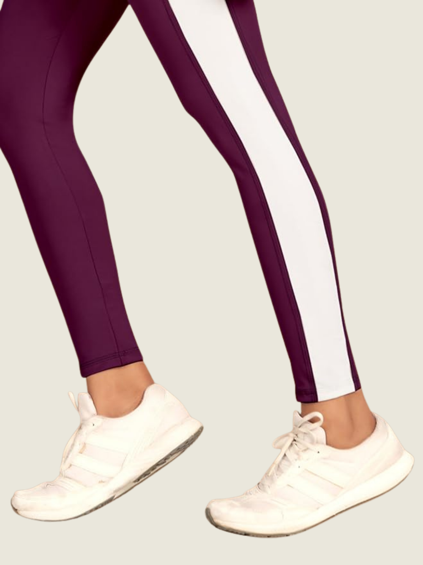 High-Rise Side Panel Yoga Tights – Plum Wine