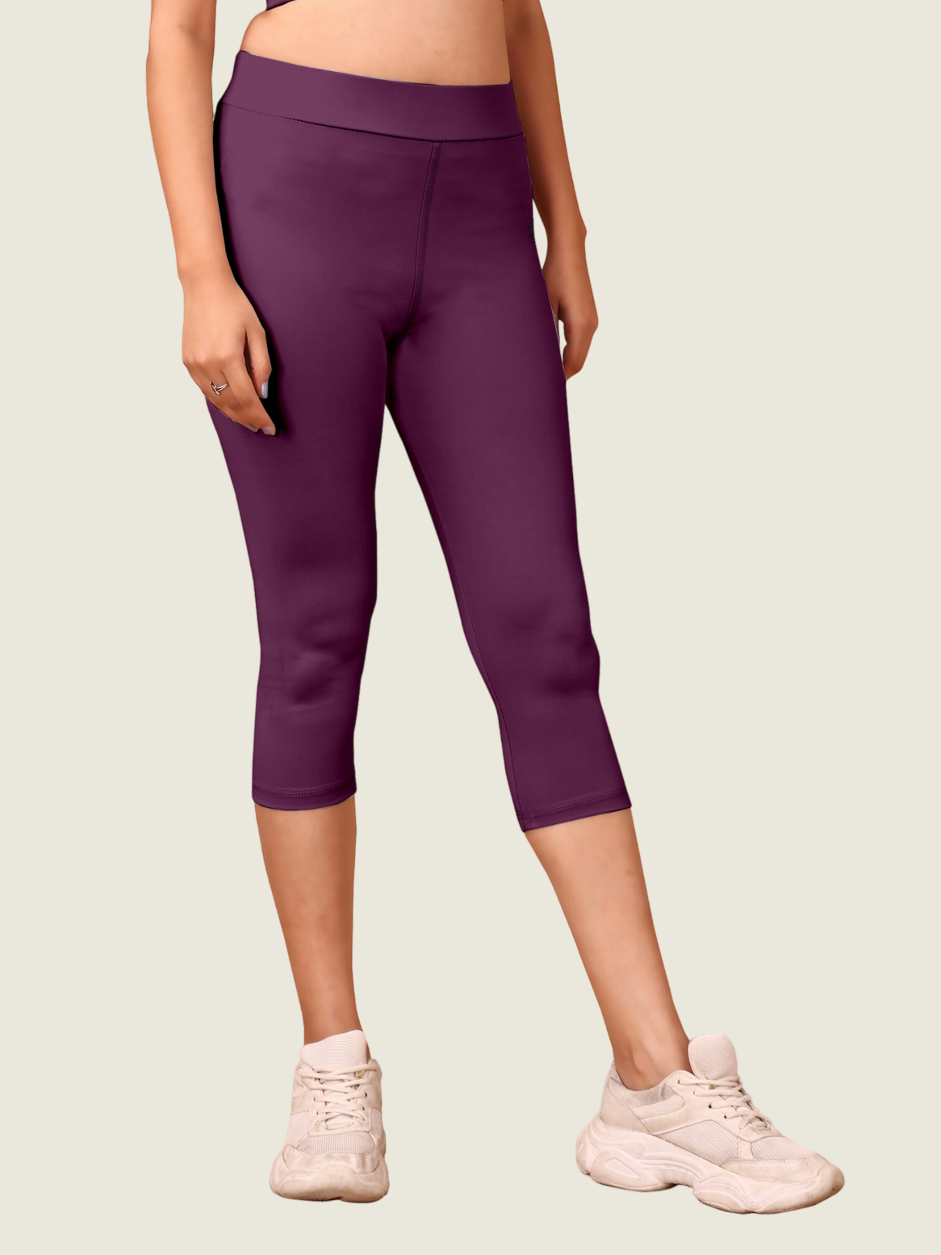 Core Crop 3/4 Leggings (Merlot)