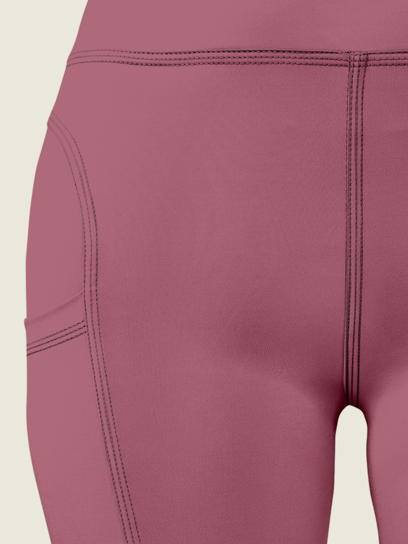 High-Waist Active Shorts (Dusty Rose)