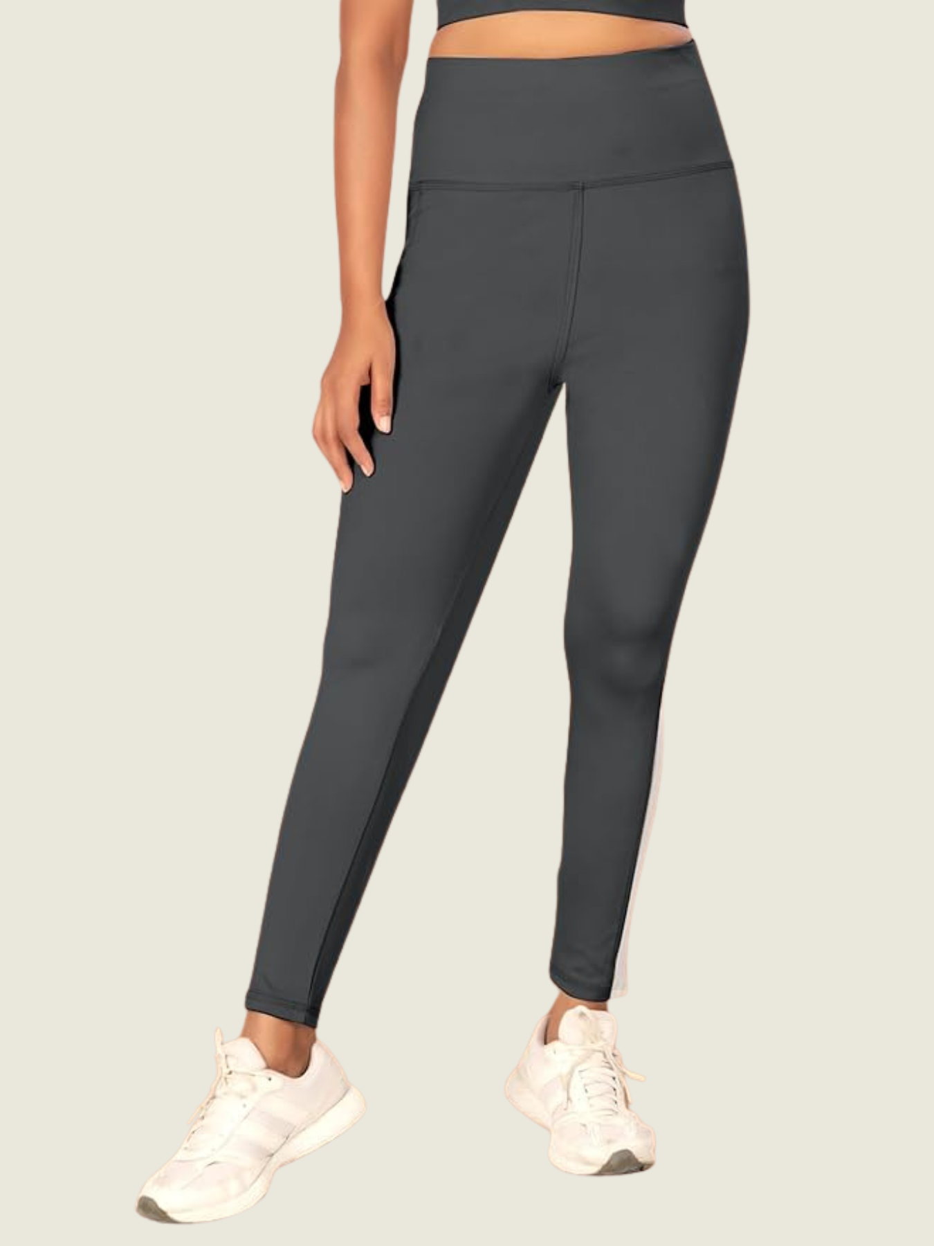 High-Rise Side Panel Yoga Tights – Slate Graphite