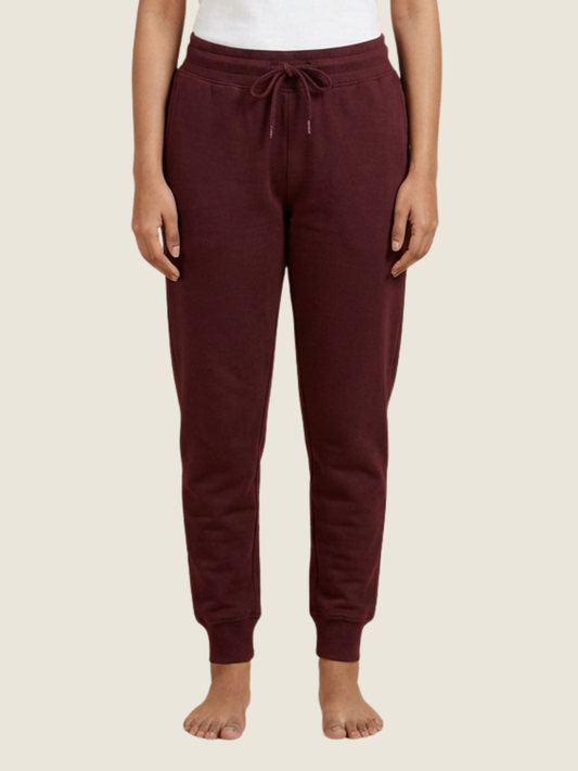 Pure Cotton Joggers – Maroon