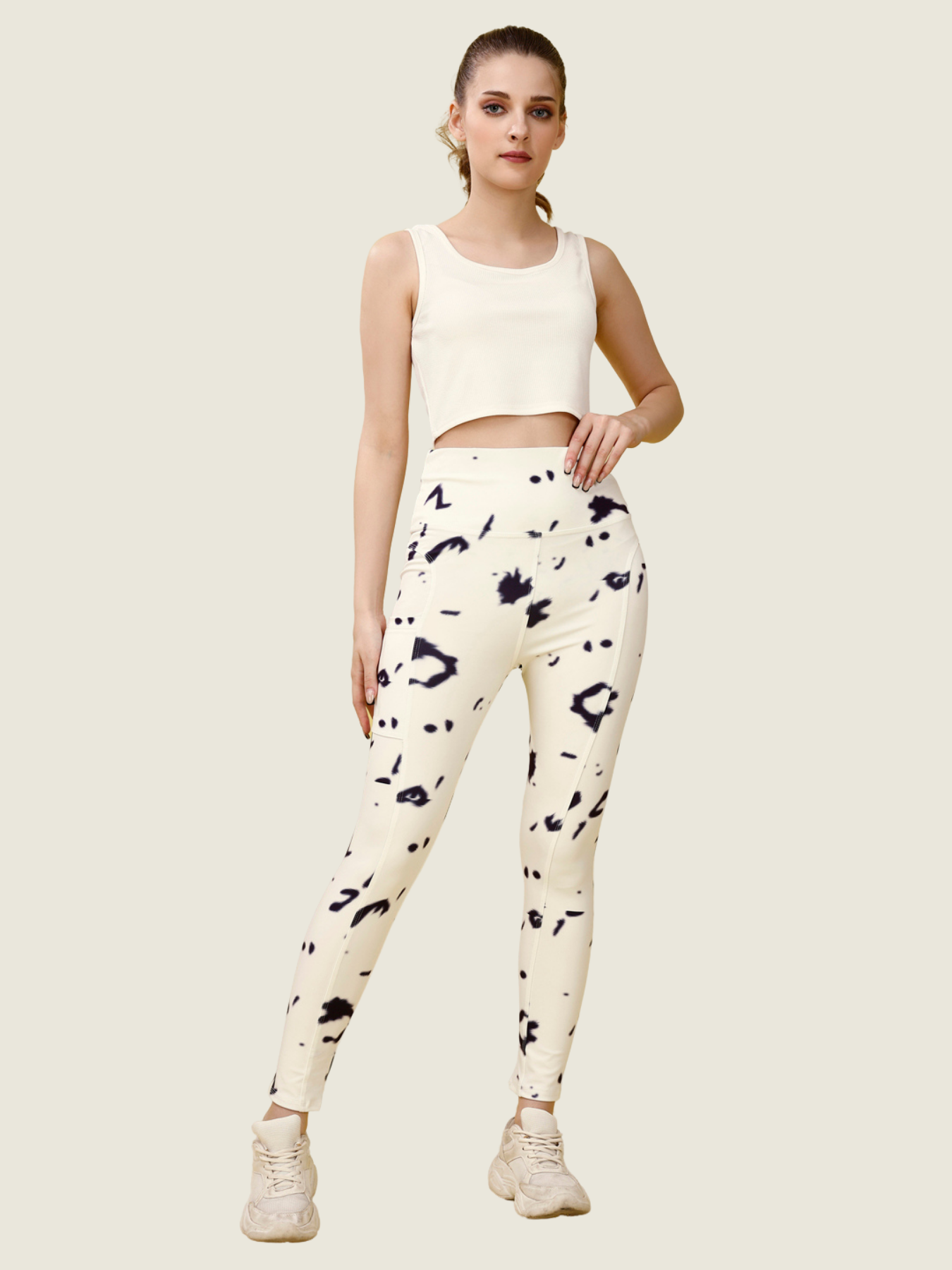 Cloud Steel Printed Tights