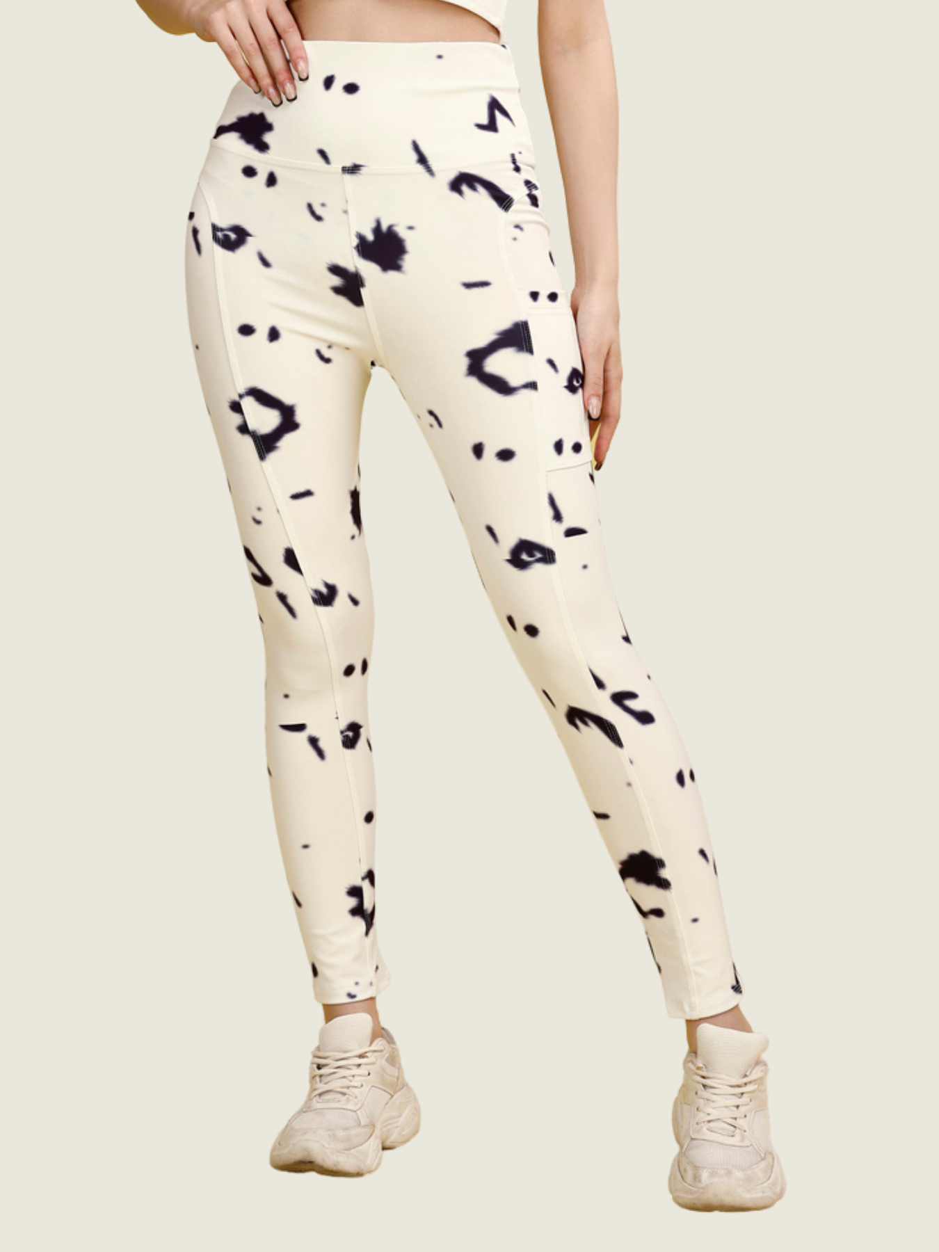 Cloud Steel Printed Tights