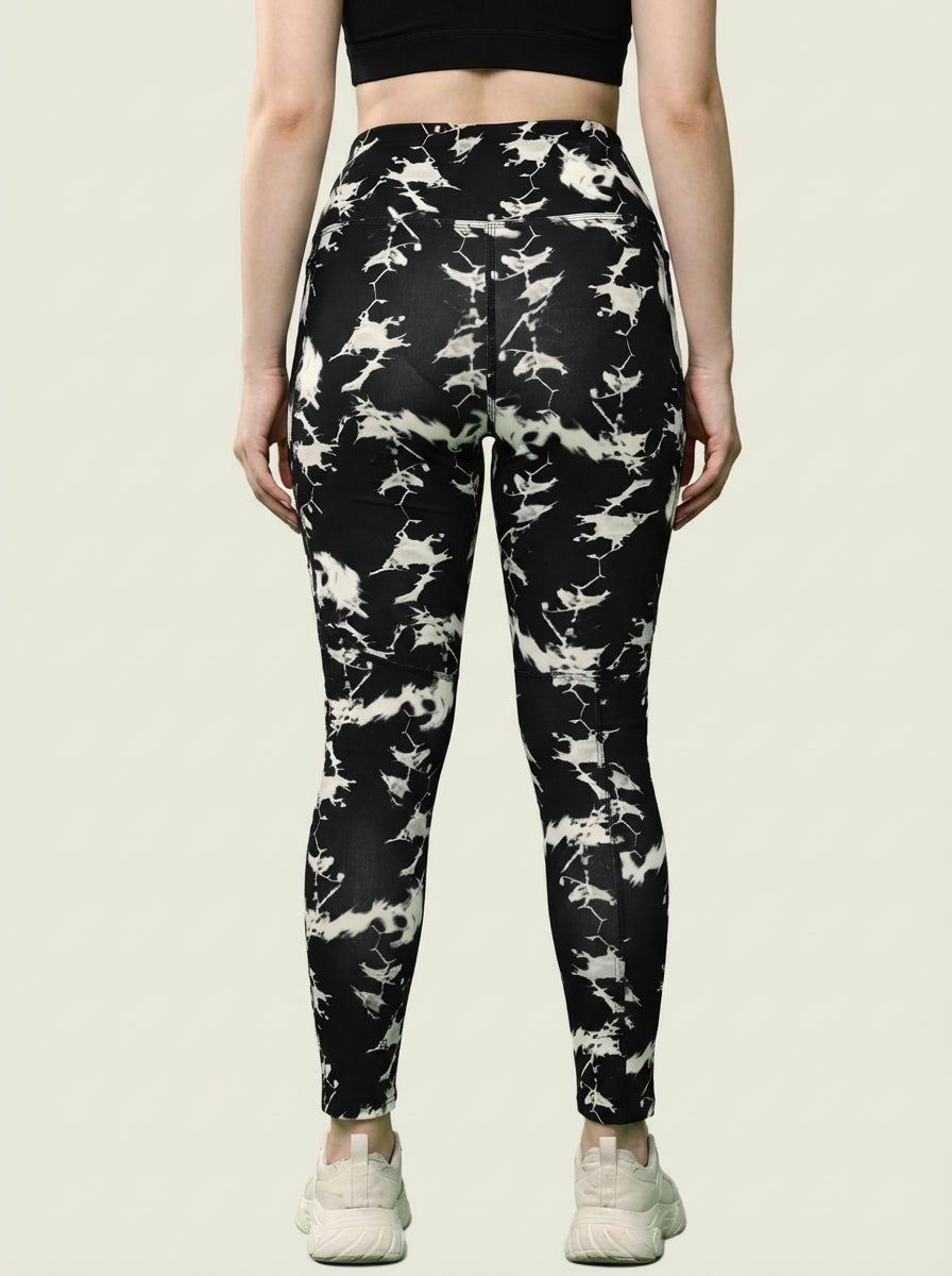 Onyx Pearl Printed Tights