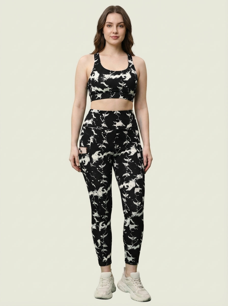 Onyx Pearl Printed Tights