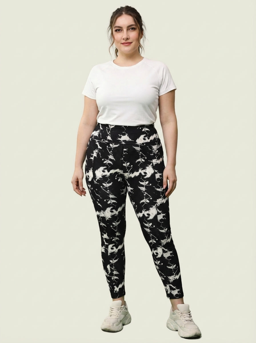 Onyx Pearl Printed Tights