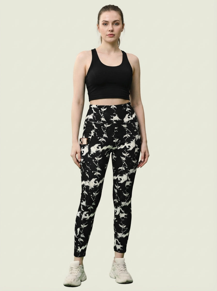 Onyx Pearl Printed Tights